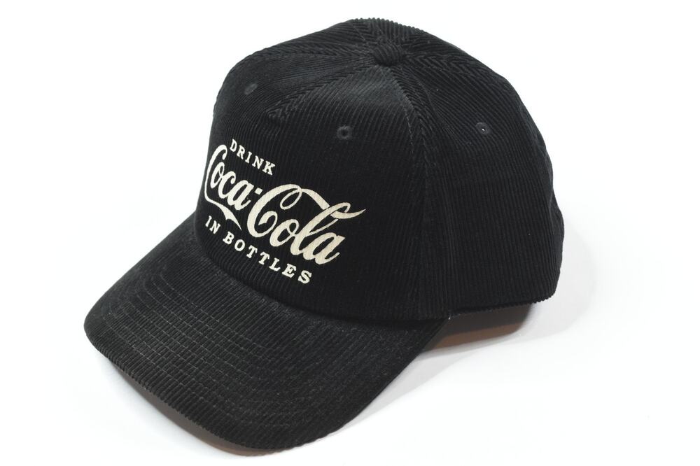 Coca Cola Corduroy Snapback Hat Adult One Size Black American Needle